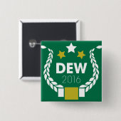Dauw 2016 vierkante knop button 5,1 cm (Voorkant /achterkant)