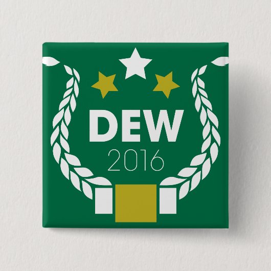 Dauw 2016 vierkante knop vierkante button 5,1 cm (Voorkant)