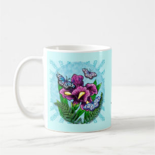 Dauwdruppel Vlinder Iris  Koffiemok