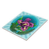 dauwdruppeliris tegeltje (Zijkant)