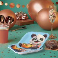 Dave, de panda vrolijke feest snack borden