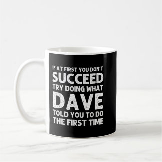 DAVE Gift Name Personalized Birthday Funny Christm Koffiemok