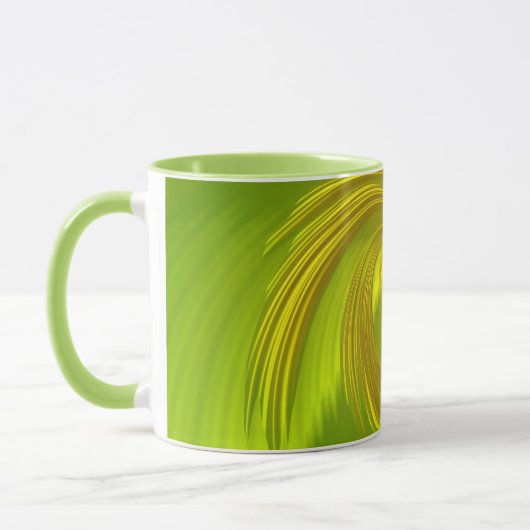 DAVE ~ GLOSSY 3D Gold Jaune Vert ~ Mug (Gauche)