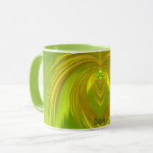 DAVE ~ GLOSSY 3D Gold Jaune Vert ~ Mug (Devant gauche)
