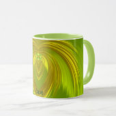 DAVE ~ GLOSSY 3D Gold Jaune Vert ~ Mug (Devant droit)