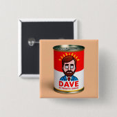 Dave in tomato sauce vierkante button 5,1 cm (Voorkant /achterkant)