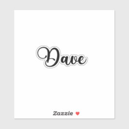Dave Name - Handgeschreven kalligrafie Sticker