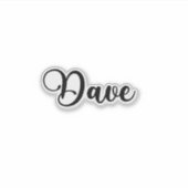 Dave Name - Handgeschreven kalligrafie Sticker (Voorkant)