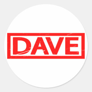 Dave Stamp Ronde Sticker