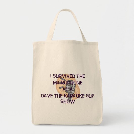 Dave The Karaoke Guy "I Survived" Canvas tas (Voorkant)