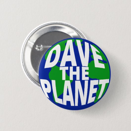 Dave the Planet Button (Voorkant /achterkant)