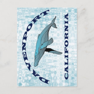 Davenport California    WhalePostcard Briefkaart