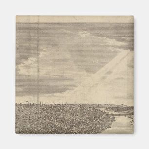 Davenport, Iowa, gezien vanuit het zuidwesten Magneet