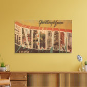 Davenport, Iowa - Grote letterscènes Canvas Afdruk (Insitu (Woonkamer))