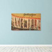 Davenport, Iowa - Grote letterscènes Canvas Afdruk (Insitu (Houten vloer))