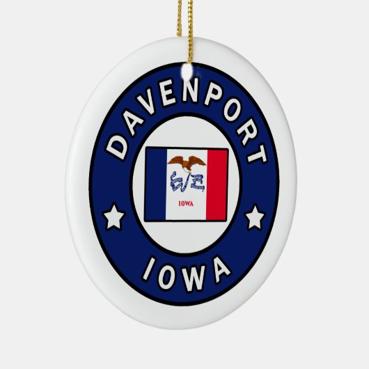 Davenport Iowa Keramisch Ornament (Rechts)