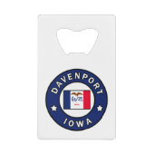 Davenport Iowa Kredietkaart Flessenopener (Voorkant)