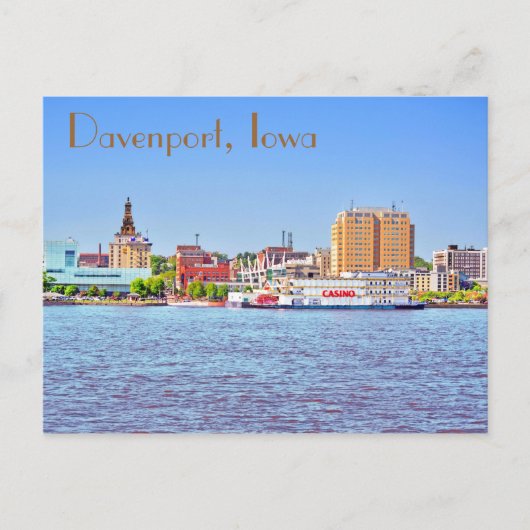 Davenport, Iowa, VS Briefkaart (Voorkant)