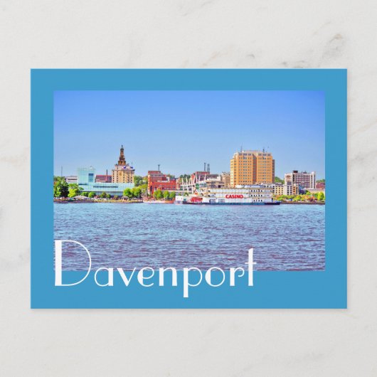 Davenport, Iowa, VS Briefkaart (Voorkant)