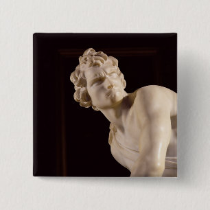David, 1623-24 (marmer) (detail) vierkante button 5,1 cm