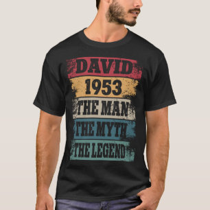 David 1953 69 jaar Funny 69th Birthday Decoration T-shirt