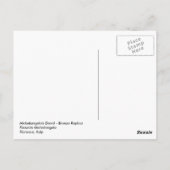 David 2 van Michelangelo Briefkaart (Achterkant)