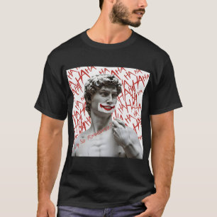 David als de Joker Grappige Renaissance Parodie T-shirt