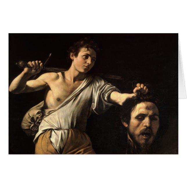 David avec la tête de Goliath, Caravaggio (Devant horizontal)