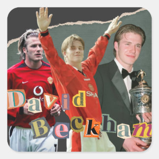David Beckham Vierkante Sticker