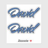 David Blue Autocollant Sticker Stickerset (Feuille)