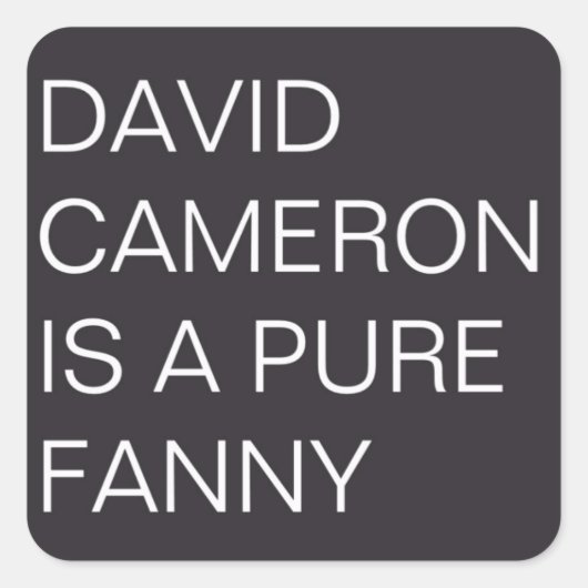 David Cameron Vierkante Sticker (Voorkant)