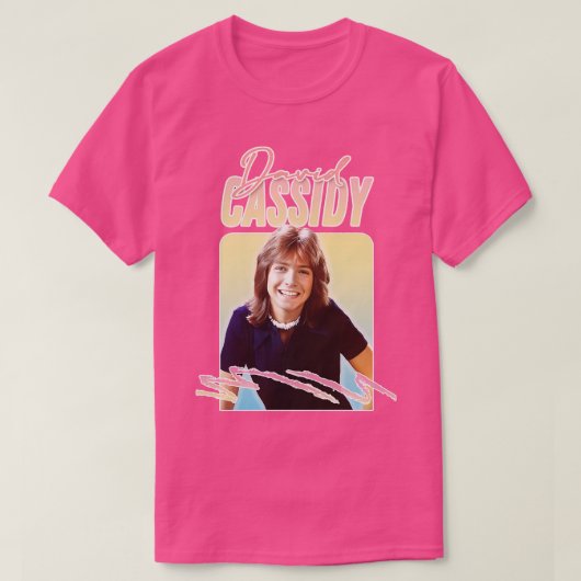David Cassidy Retro 1970s esthetisch T-shirt (Design voorkant)