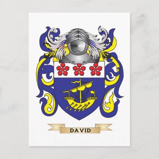 David Coat of Arms Briefkaart (Voorkant)