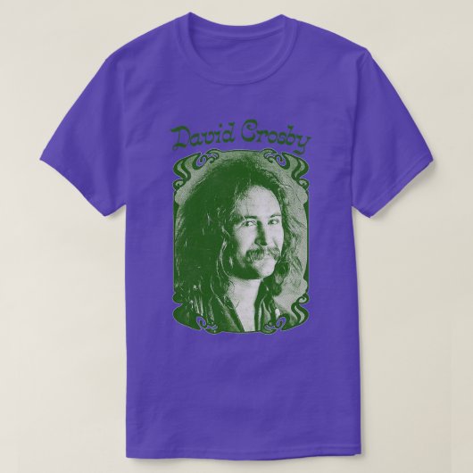 David Crosby Stijl Retro Fan Art T-shirt (Design voorkant)