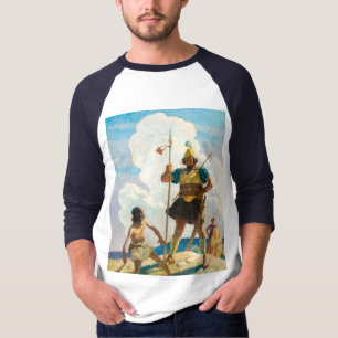 David en Goliath, 1940 door Newell Convers Wyeth T-shirt