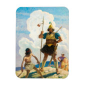 David en Goliath, 1940, van Newell Convers Wyeth Magneet (Verticaal)