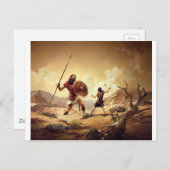 David en Goliath Briefkaart (Voorkant / Achterkant)