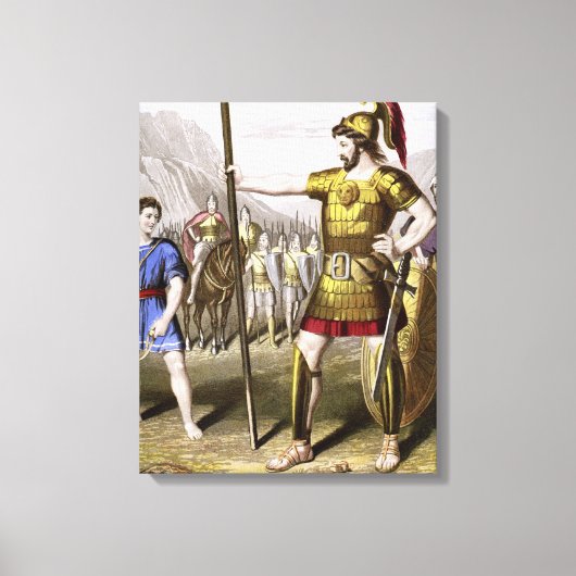 David en Goliath Canvas Afdruk (Voorkant)
