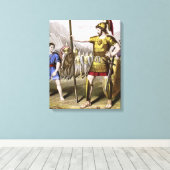 David en Goliath Canvas Afdruk (Insitu (Houten vloer))
