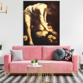David en Goliath - Caravaggio c.1610 Canvas Afdruk (Insitu (Woonkamer))