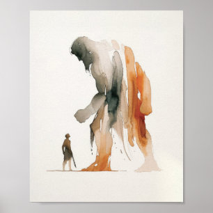 David en Goliath, digitale druk, Jezus schilderij, Poster