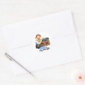 David en Goliath kinder Bijbelsticker Ronde Sticker (Envelop)