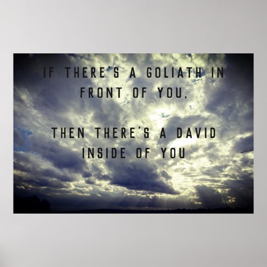 David en Goliath Quote Poster (Voorkant)