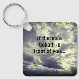 David en Goliath Quote Sleutelhanger