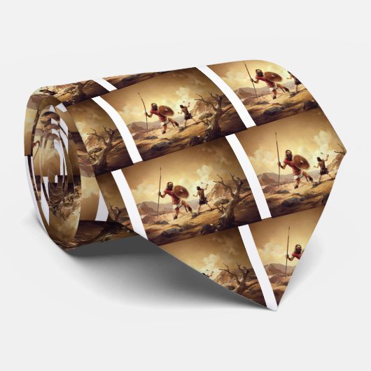 David en Goliath Stropdas (Opgerold)