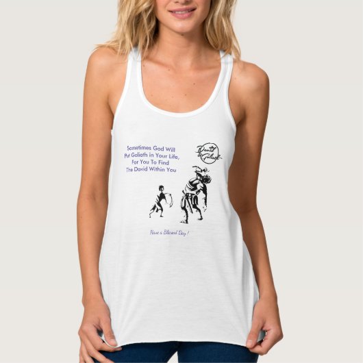 David en Goliath Tanktop (Voorkant)