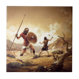 David en Goliath Tegeltje