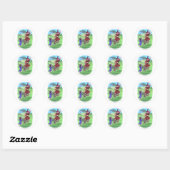DAVID EN GOLIET RONDE STICKER (Vel)