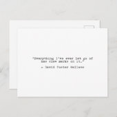David Foster Wallace Breakup Quote Briefkaart (Voorkant / Achterkant)