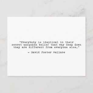 David Foster Wallace Individuality Quote Briefkaart